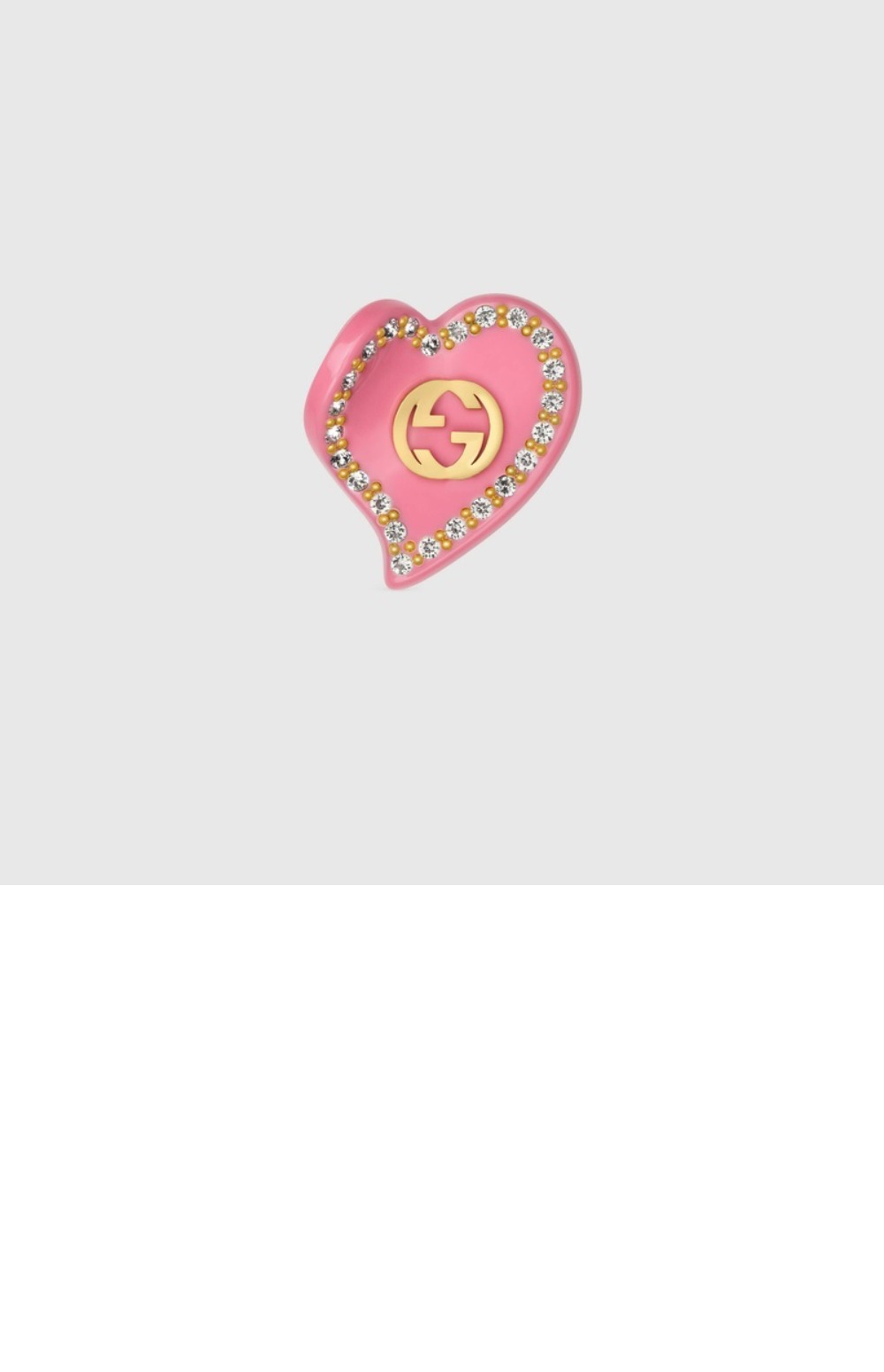 구찌 더블 G 하트 머리핀 753884