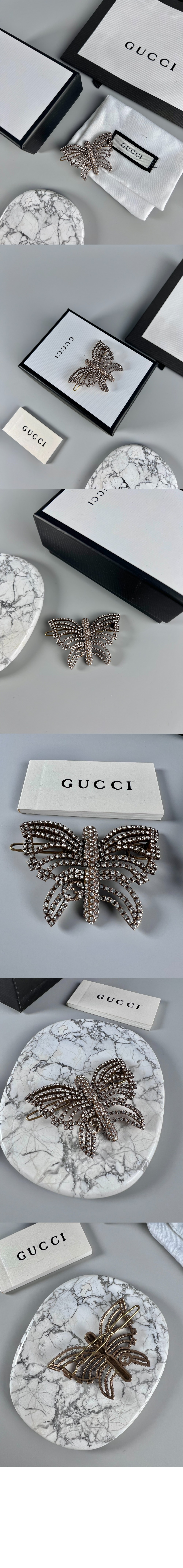 구찌 크리스탈 머리핀 621939