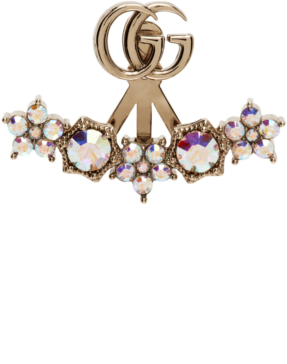 구찌 크리스탈 더블 G 귀걸이 753790