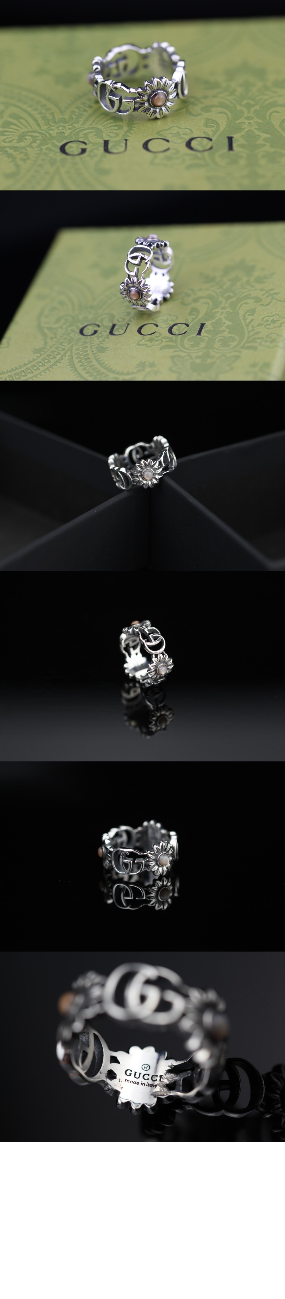 구찌 더블 G 자개 반지 527394