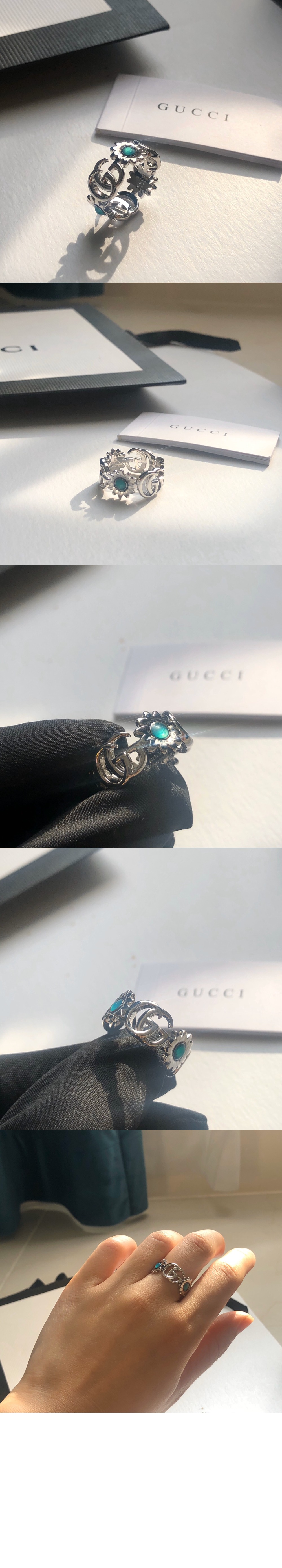 구찌 더블 G 자개 반지 527394