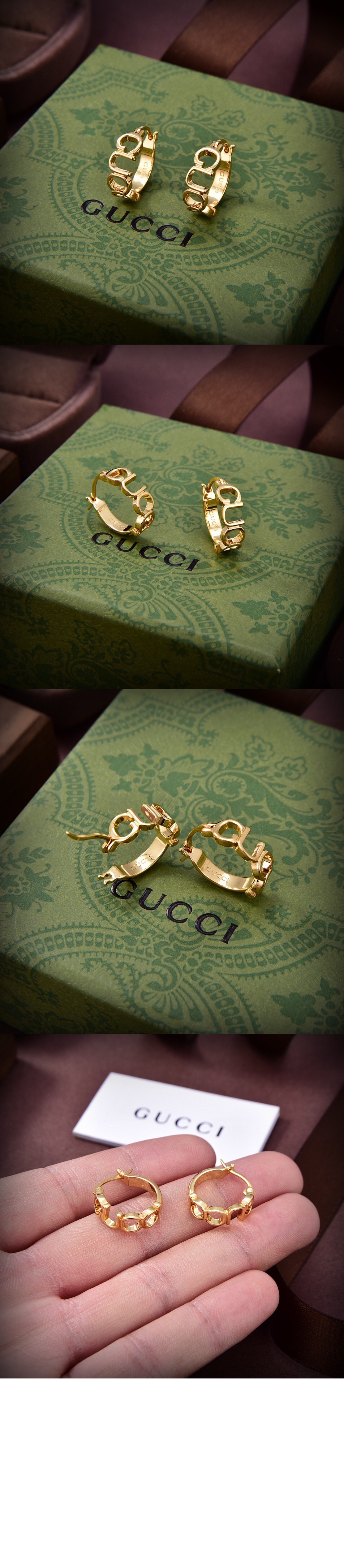 구찌 GUCCI 레터 후프 귀걸이 774627