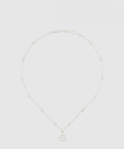 구찌 인터로킹 G 실버 목걸이 479221