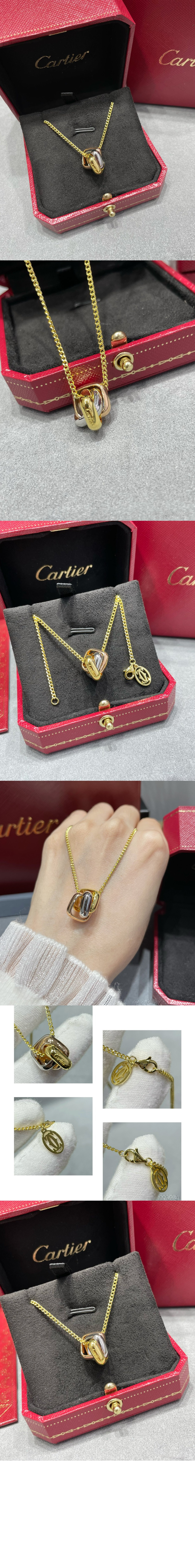 까르띠에 트리니티 쿠션 네크리스 B7224955