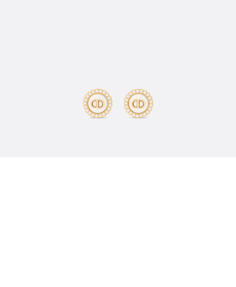 디올 Petit CD Baroque 스터드 귀걸이 E1835