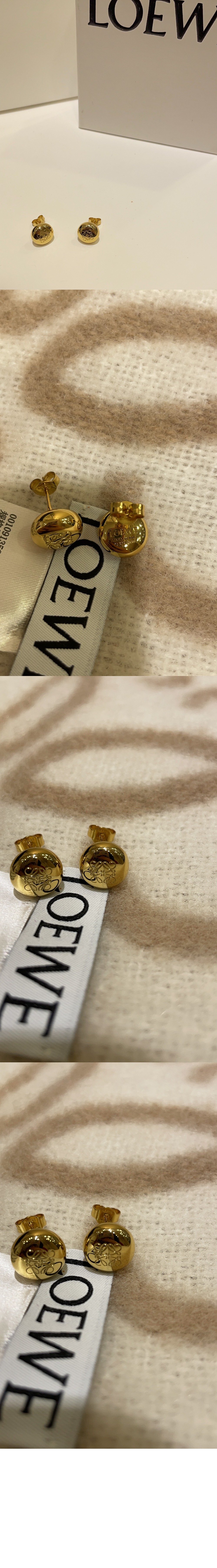 로에베 애너그램 페블 스터드 이어링