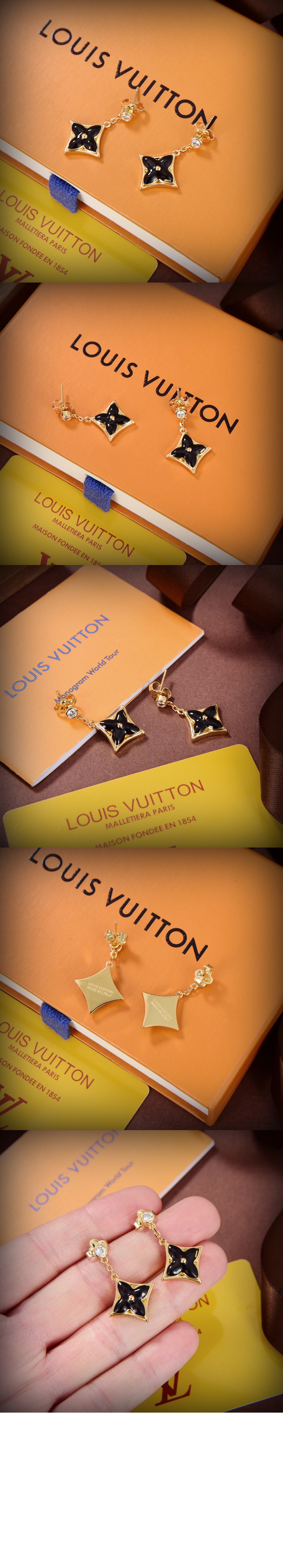 루이비통 컬러 블라썸 BB 스타 이어 스터드 Q96992