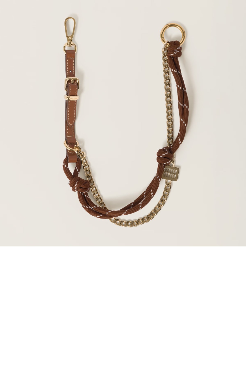 미우미우 죽 코드 및 메탈 트릭 코냑토바코 5TL510