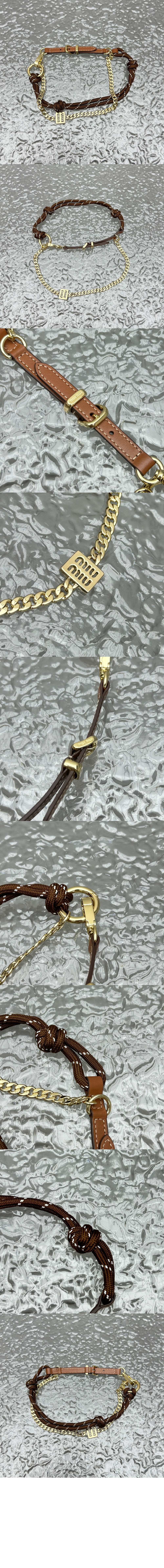 미우미우 죽 코드 및 메탈 트릭 코냑토바코 5TL510