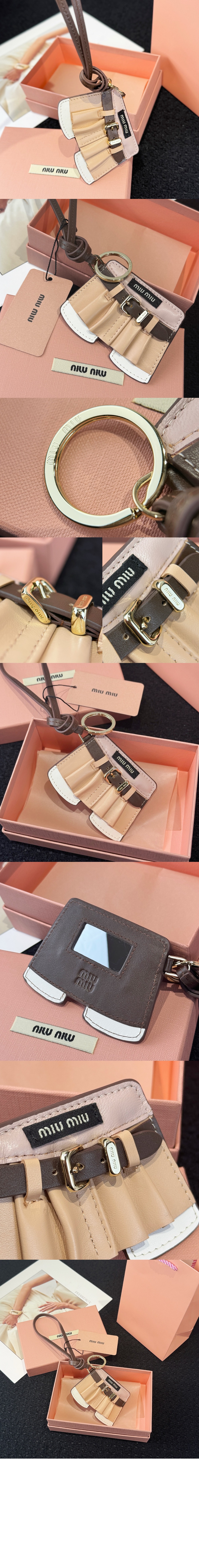 미우미우 가죽 키체인 트릭 5TL531
