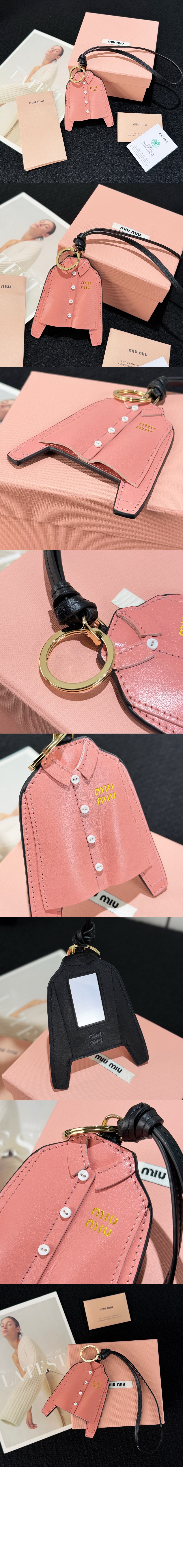미우미우 가죽 키체인 트릭 5TL529