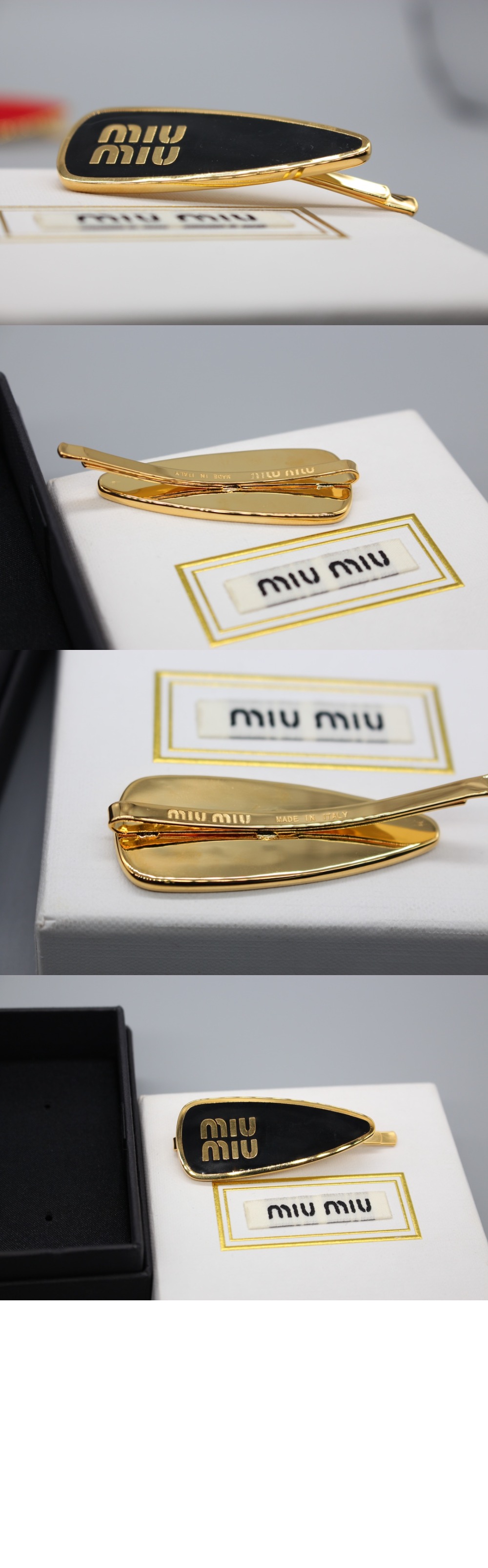 미우미우 에나멜 메탈 헤어 5IF147 490000