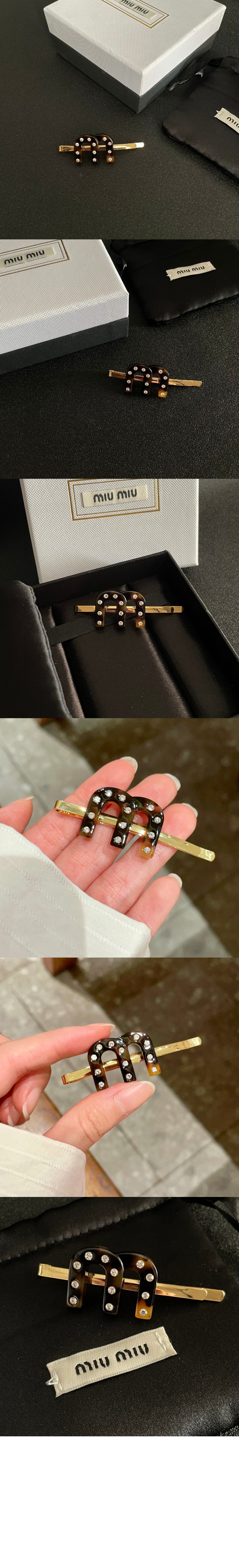 미우미우 머리핀 5JF090