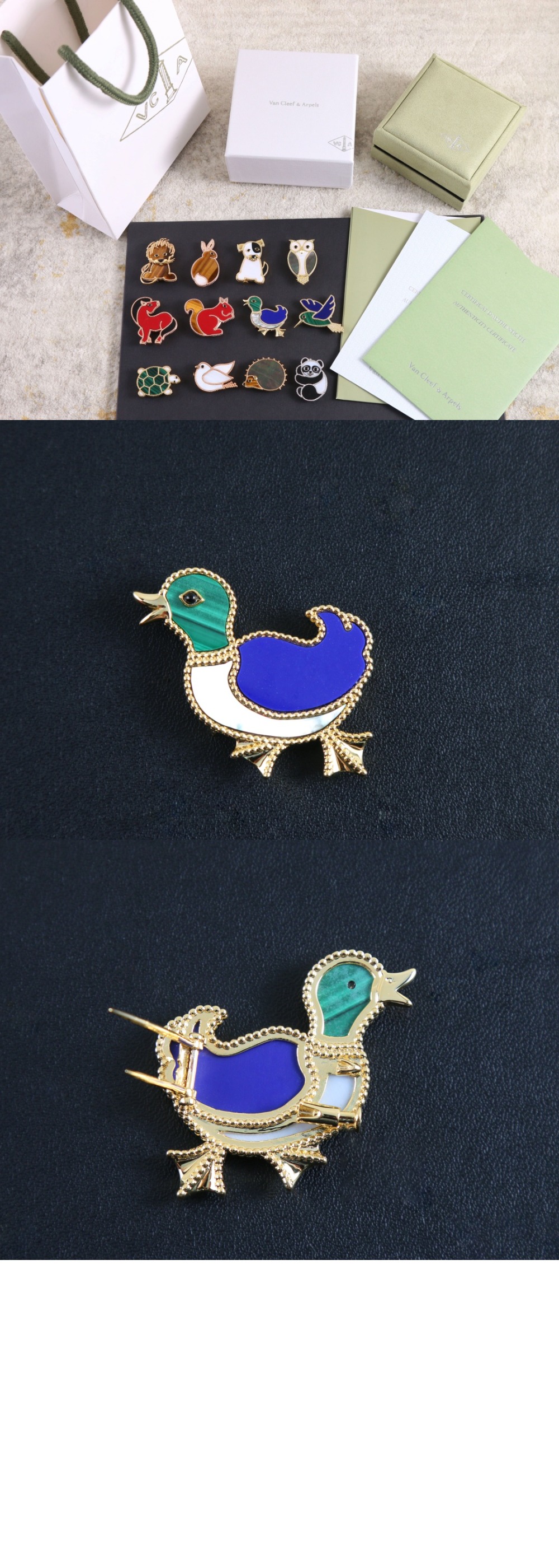 반클리프 럭키 애니멀즈 오리 클립 5lh00