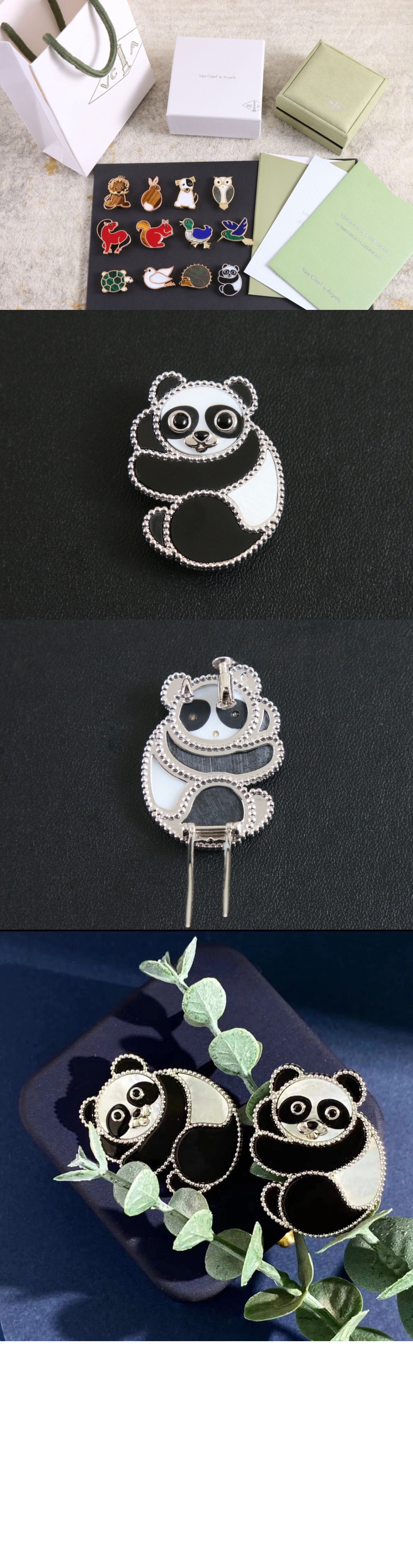 반클리프 럭키 애니멀 팬더 클립 5LI00