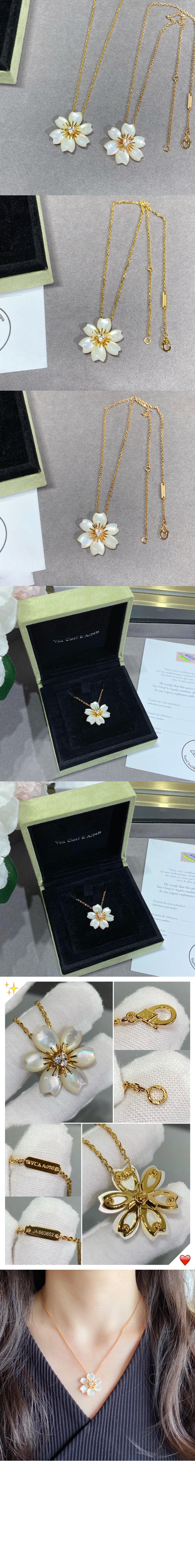 반클리프 로즈 드 노엘 목걸이 7T000