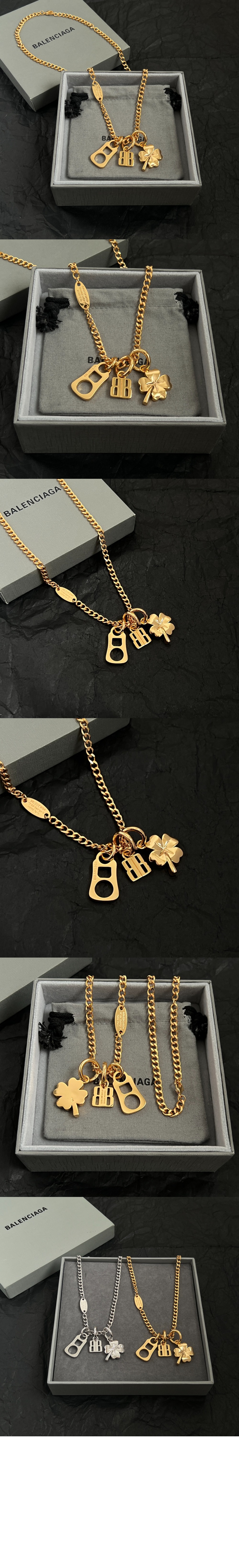 발렌시아가 캐러셀 클로버 컬렉터 네크리스 833168