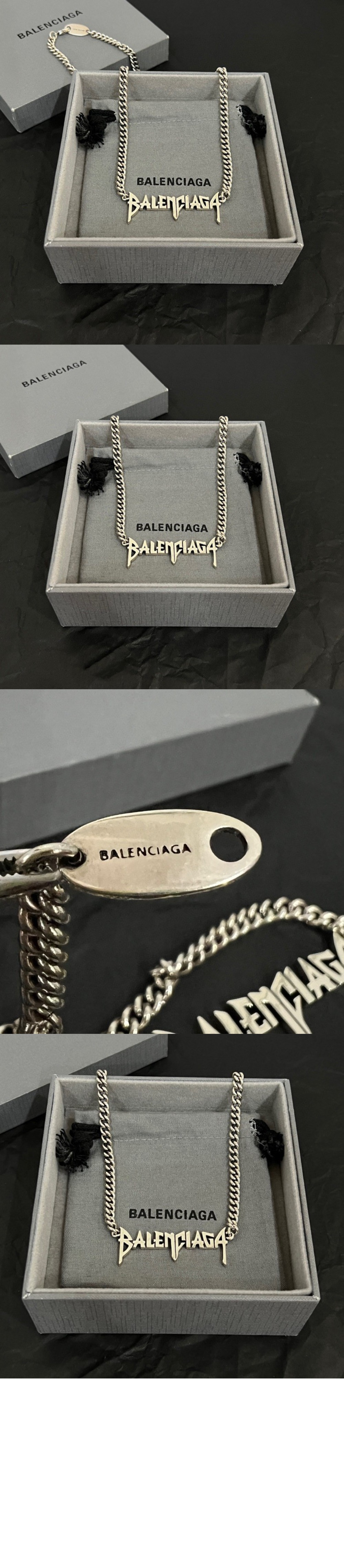 발렌시아가 타이포 메탈 네크리스 787781