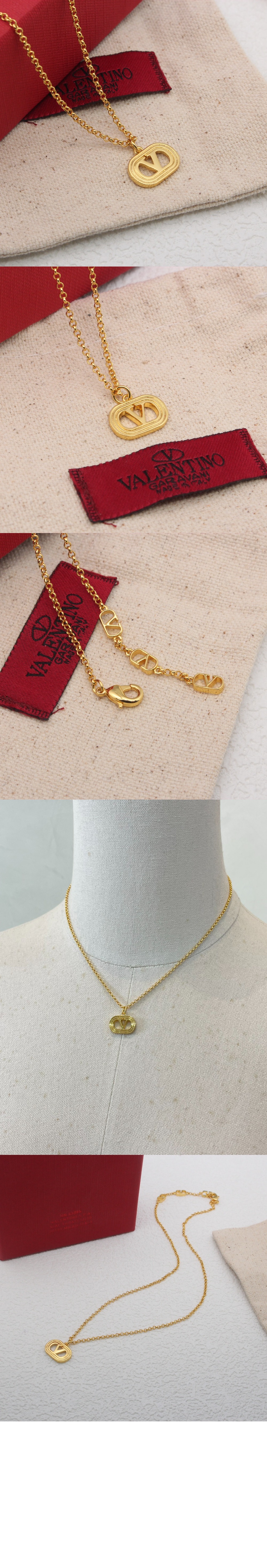 발렌티노 오발 메탈 네크리스