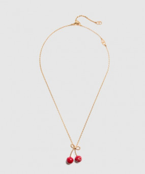 발렌티노 체리픽 메탈 & 에나멜 네크리스 6W0J0Z