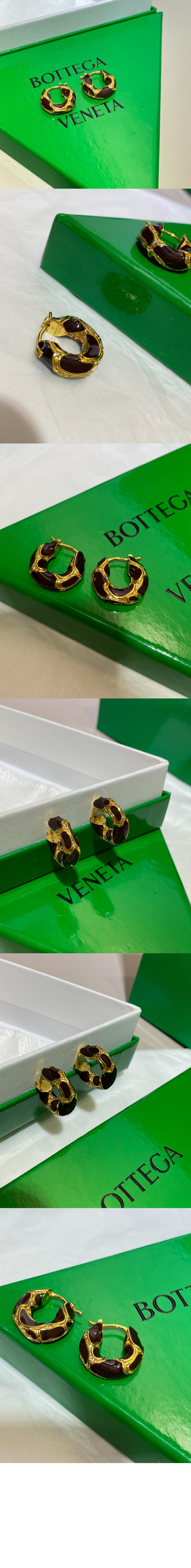 보테가베네타 메를로 용암 원형 이어링 743520