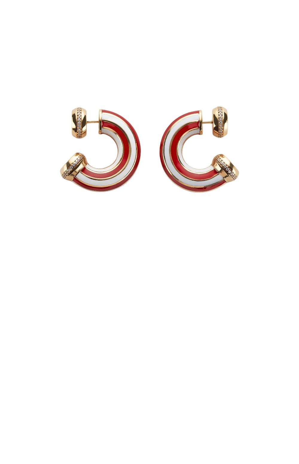 보테가베네타 퍼즐 스트라이프 이어링 765208