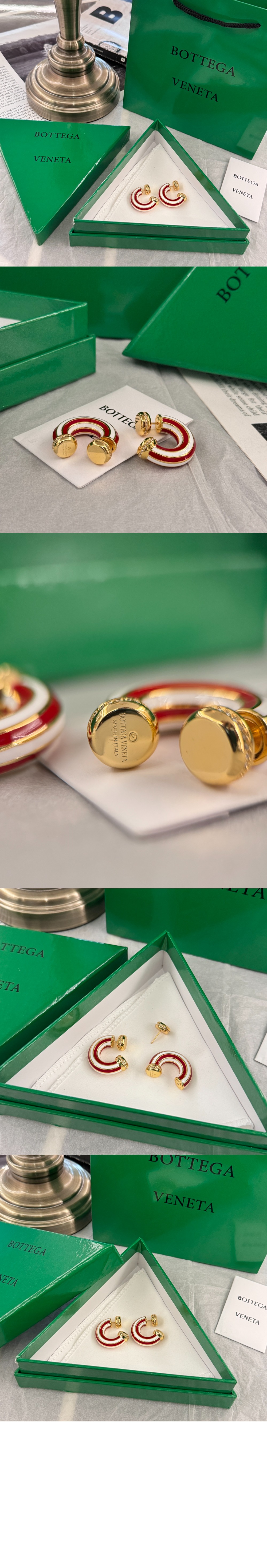 보테가베네타 퍼즐 스트라이프 이어링 765208