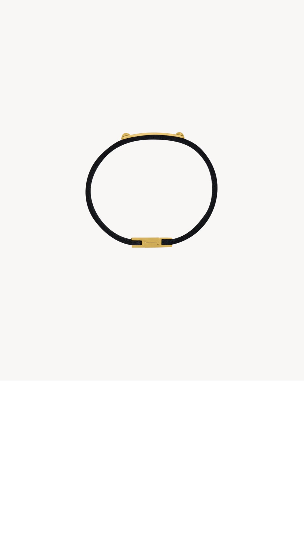 생로랑 스무드 가죽과 메탈 소재의 생 로랑 id 플레이트 브레이슬릿 506148