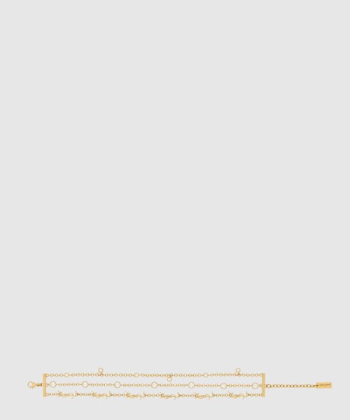 생로랑 메탈 및 크리스탈 소재의 CASSANDRE 멀티 체인 브레이슬릿 770495