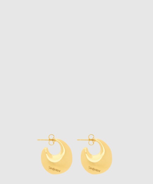 생로랑 메탈 티어드롭 후프 이어링 823709
