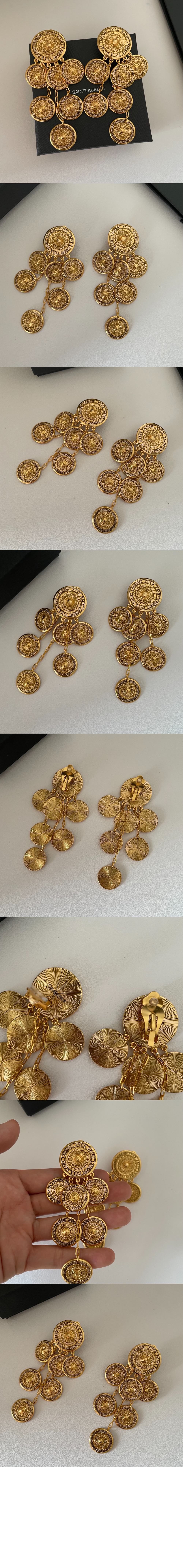 생로랑 메탈 참 이어링 820145