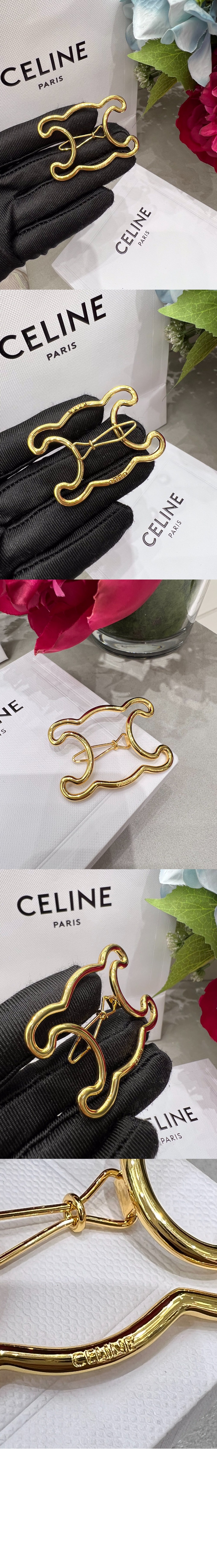 셀린느 금장식황동 머리핀 460lC6