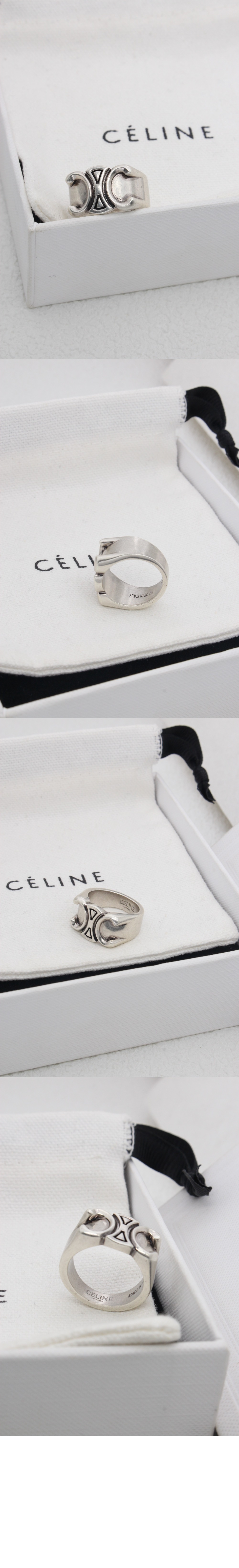 셀린느 생오노프레 청키 트리옹프 링 - 로듐 피니시 브라스 461DR6