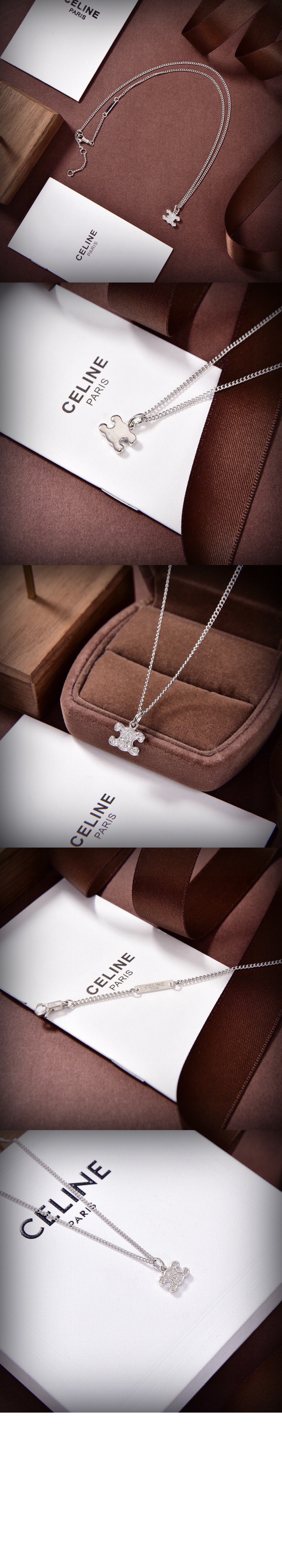 셀린느 트리옹프 라인스톤 목걸이 460GB6