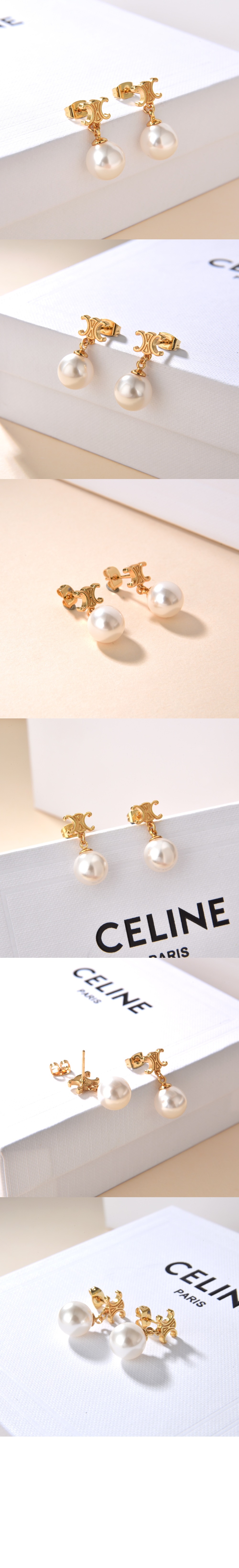 셀린느 트리옹프 펄 귀걸이 460TZ6