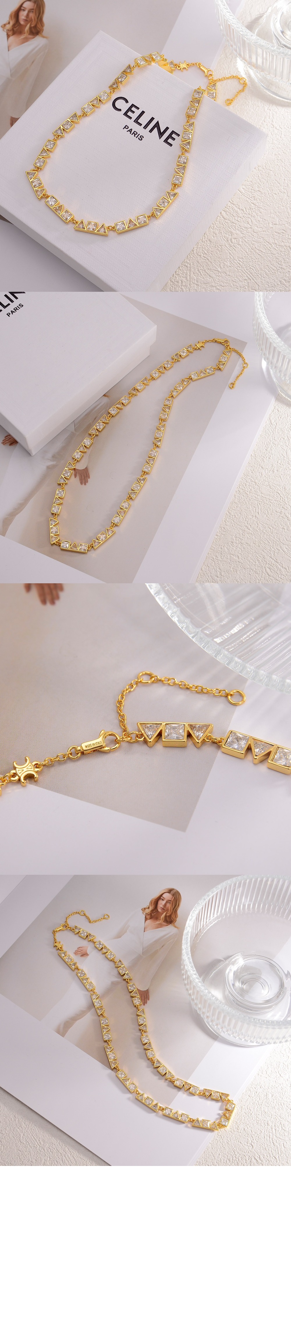 셀린느 지오메트릭 목걸이 460YE6