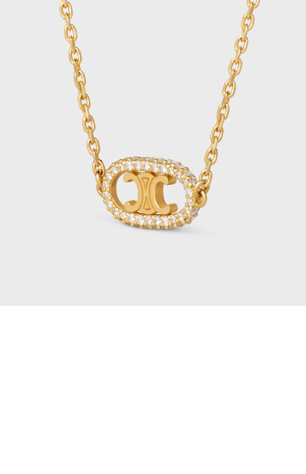 셀린느 마이용 트리옹프 다이아몬드 목걸이 46X766