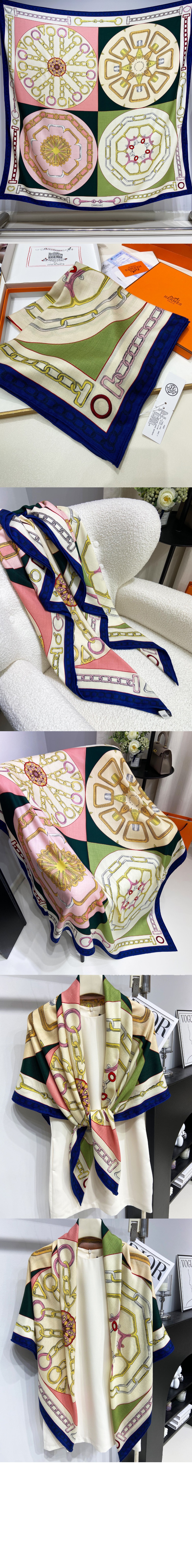 에르메스 Effet Kaleidoscope 숄 140