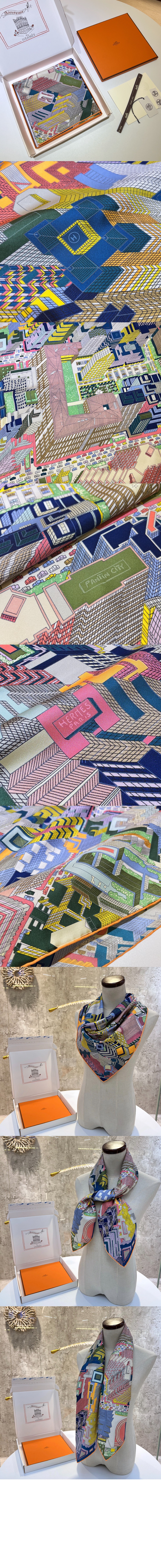 에르메스 Pantin City 스카프 90