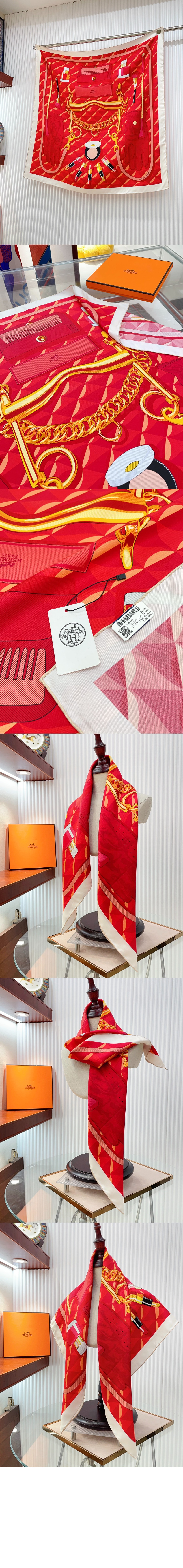 에르메스 Beaute Composee 스카프 90