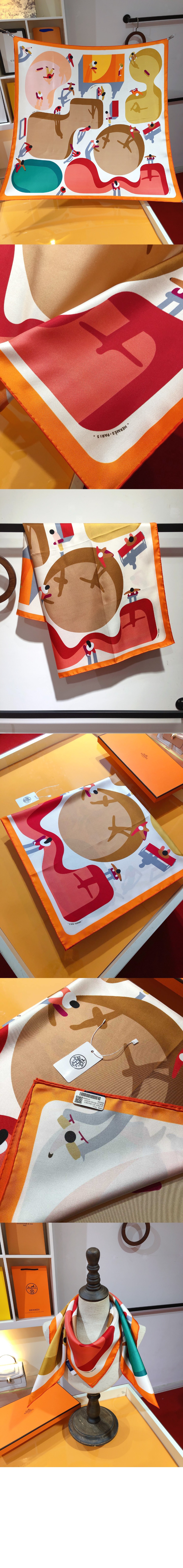 에르메스 Figures Libres 스카프 90