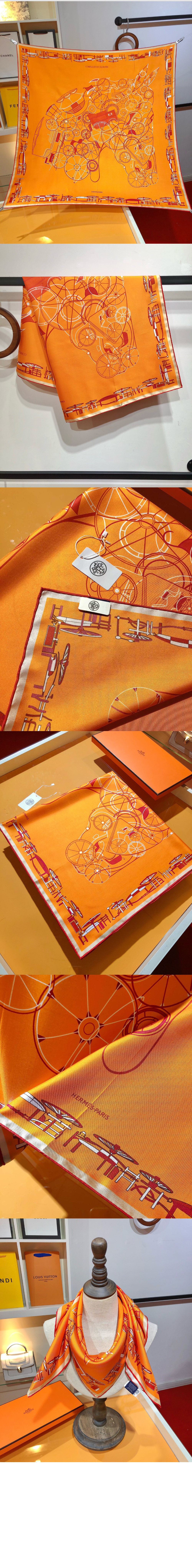 에르메스 Complication Equestre 스카프 90