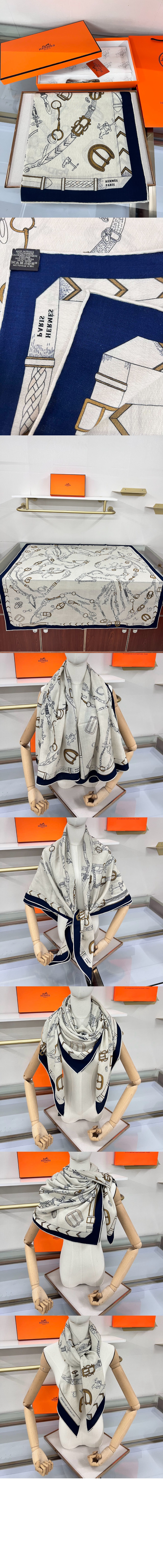 에르메스 Chevaux Dechaines 숄 140