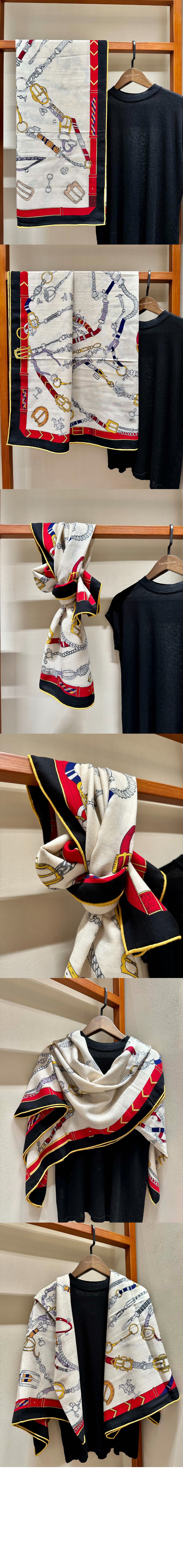 에르메스 Chevaux Dechaines 숄 140