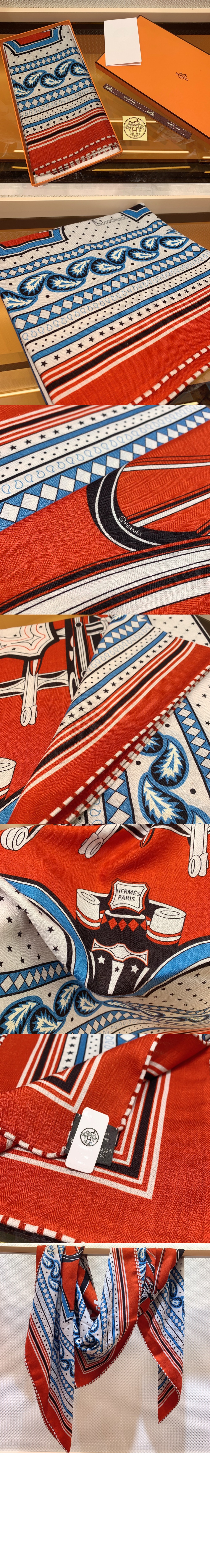 에르메스 Les Roues de Phaeton Bandana 숄140