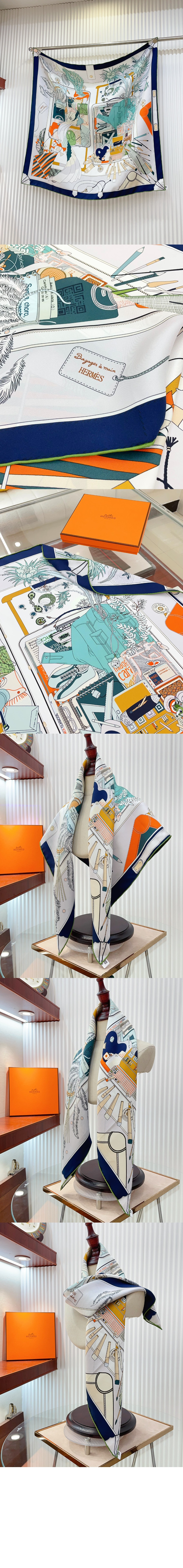 에르메스 Bagage a Main 스카프 90