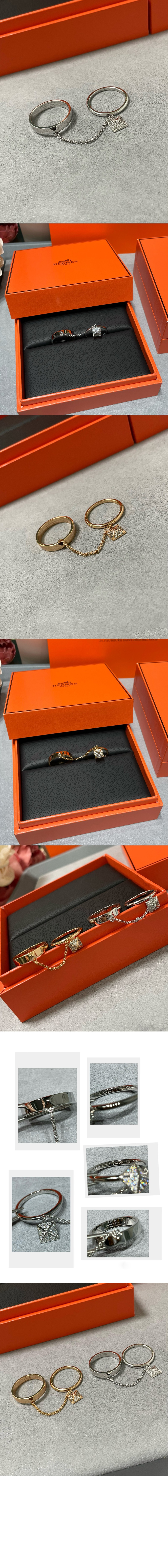 에르메스 Clou d H 더블 링