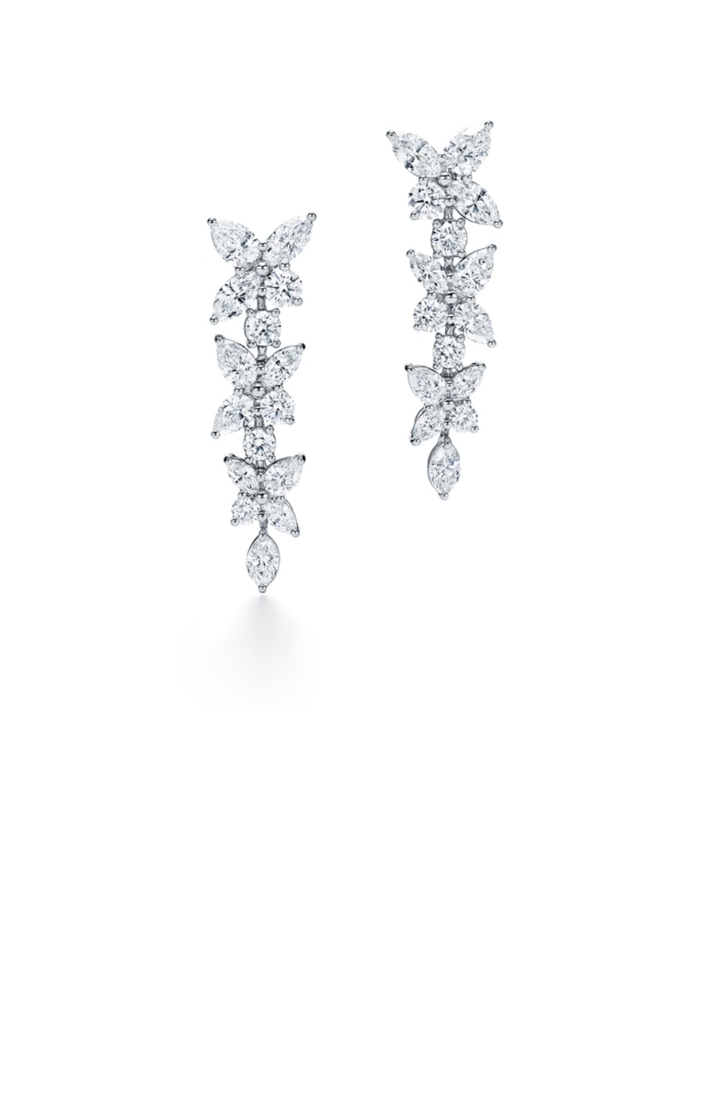 티파니앤코 혼합 클러스터 드롭 귀걸이