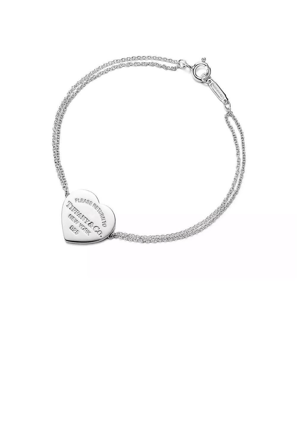 티파니앤코 더블 체인 하트 태그 브레이슬릿