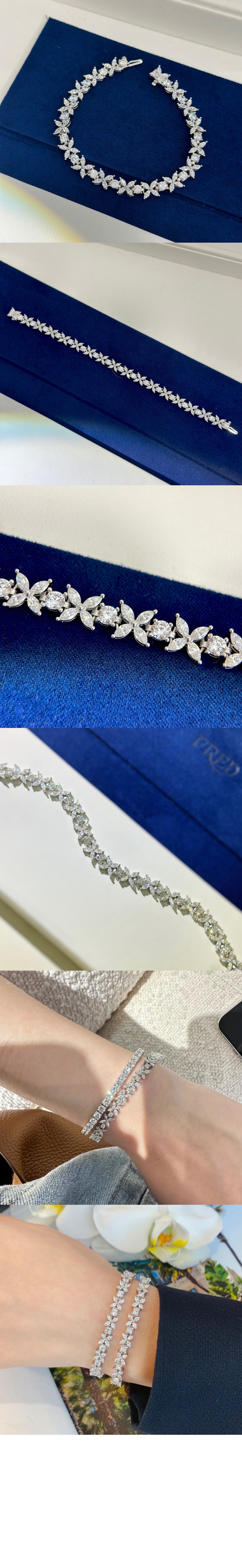 티파니앤코 클러스터 테니스 브레이슬릿